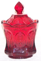 Fostoria Ruby Coin Glass