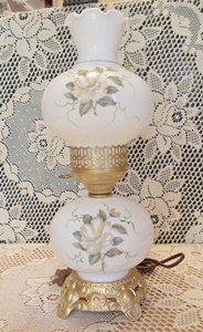 Floral Mid-Century Lamp